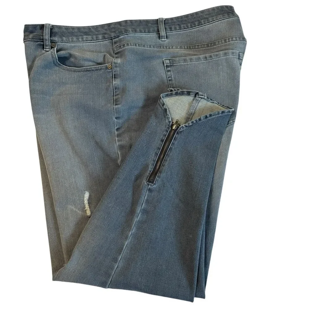 LANE BRYANT Sz 20 High-Rise Ultimate Stretch Skinny Jeans zipper Casual Festival